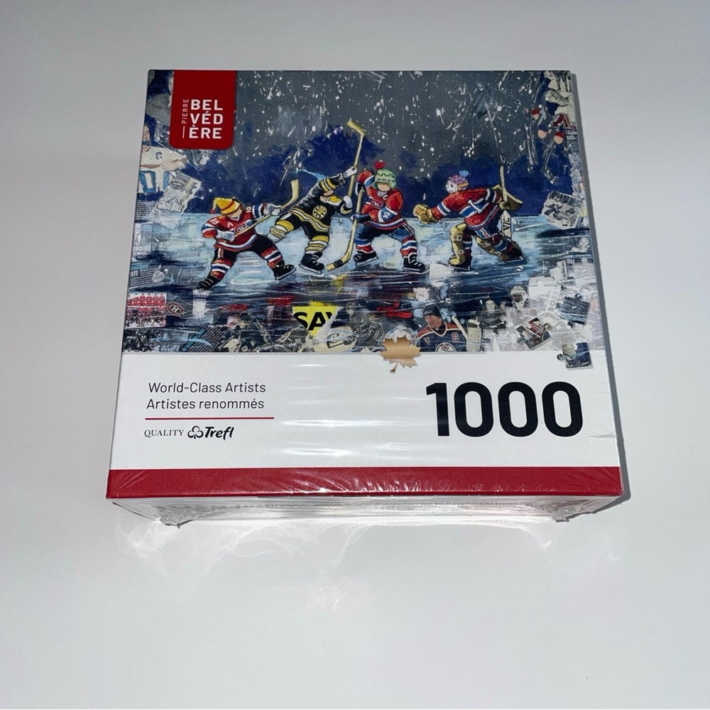 Red and Blue Hockey Action Puzzle 1000 Pieces